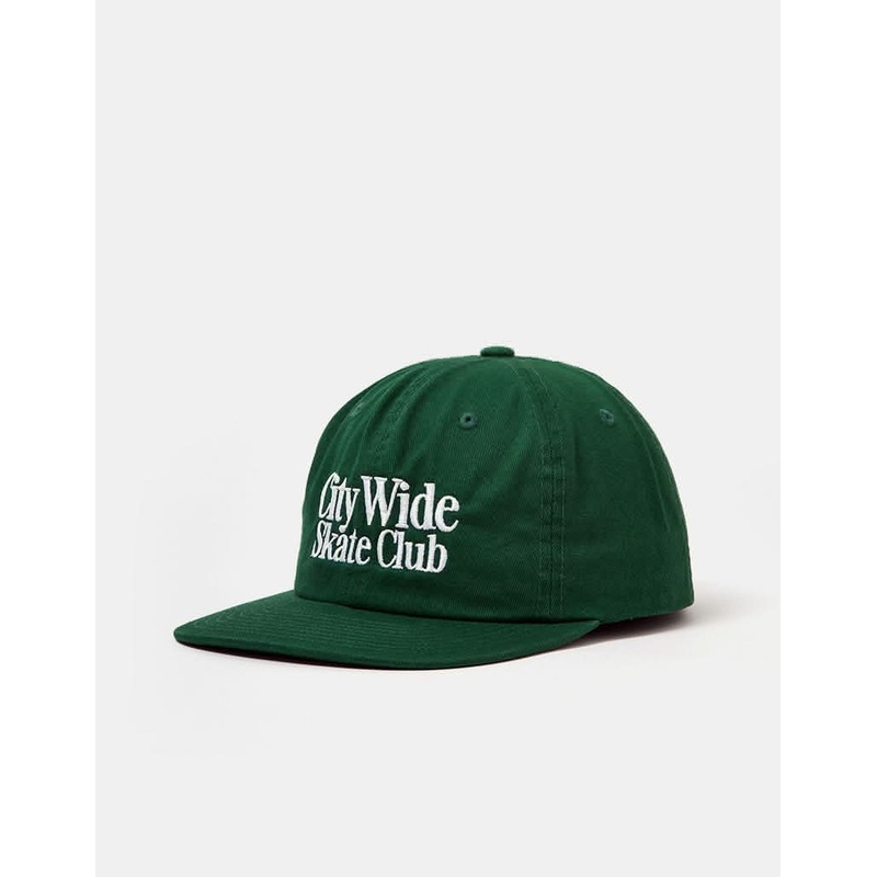 Route One City Wide Skate Club Unstructured 6 Panel Cap – Forest Green